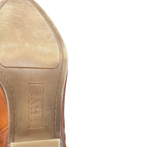 Frye Zip Up Cognac Brown Leather Judith Ankle Boots Womens Size 9 - Picture 9 of 9